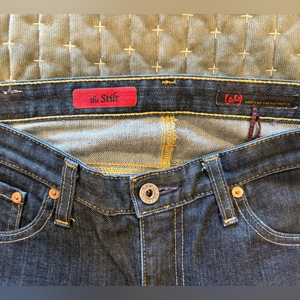 AG Adriano Goldschmied “Stilt” Dark Blue Denim Jeans, Size 28R - Picture 14 of 14